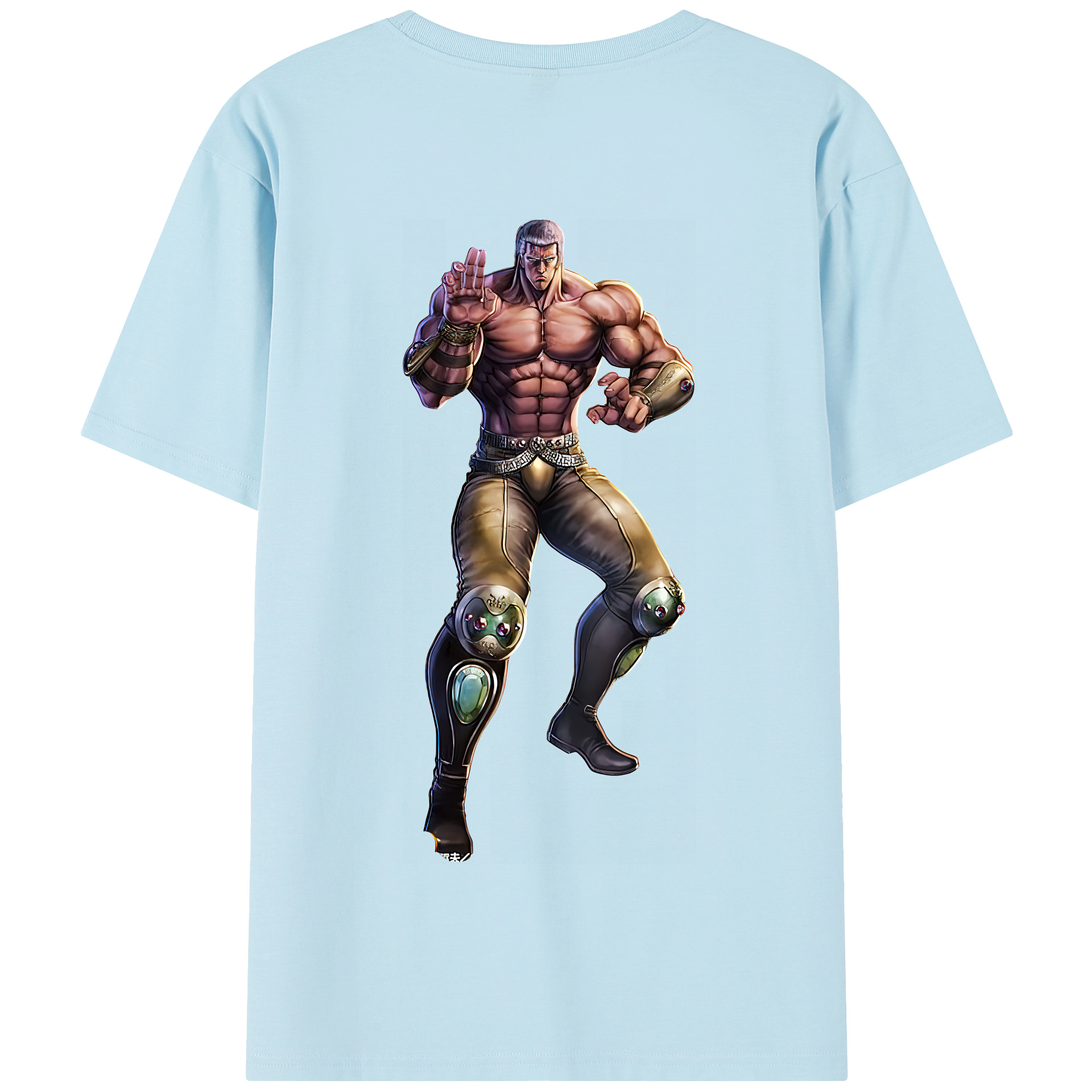 （画像用） 北斗の拳 Fist of the North Star 綿100％半袖Tシャツ（背面プリント）